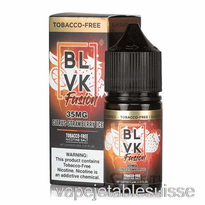 Vape Suisse Glace Fraise Agrumes - Sels De Fusion Blvk - 30ml 35mg